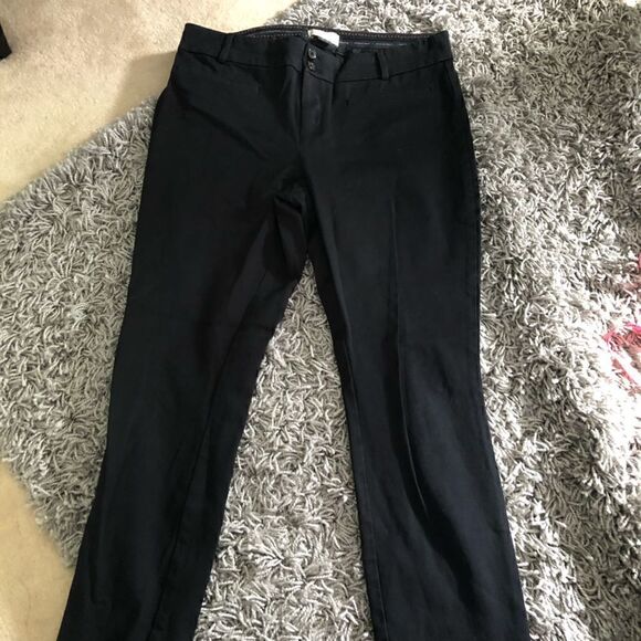 Anthropologie the Essential Slim Trousers Black 10 - Picture 8 of 9